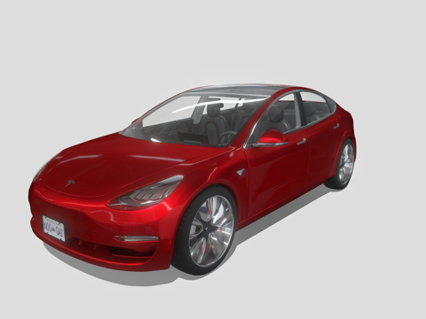  特斯拉M3模型3d模型 