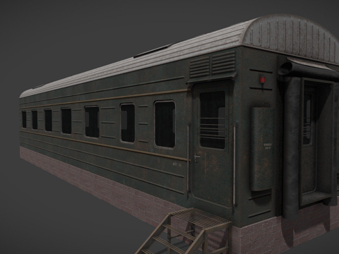  客车(铁路)3d模型 