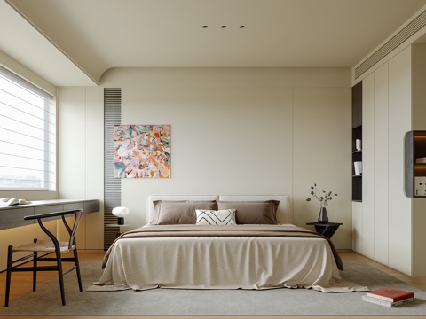 中古风卧室su模型