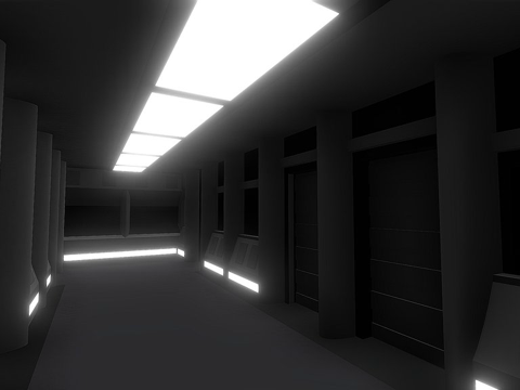  星际迷航-走廊房间3d模型 