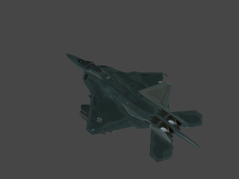  F-22C-皇牌空战3电子领域-GRDF3d模型 