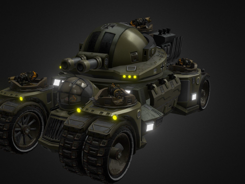  动画版德国超级坦克3d模型 