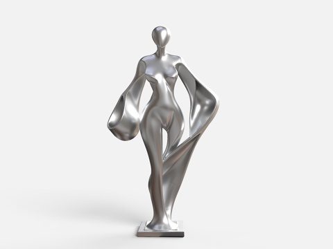  现代雕塑 景观雕塑 人物雕塑 抽象雕塑摆件 抽象人物雕塑 人3d模型 