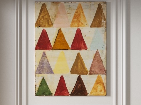  简约，抽象，侘寂，中古，装饰画3d模型 