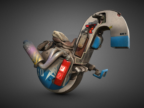  龙珠摩托车3d模型 