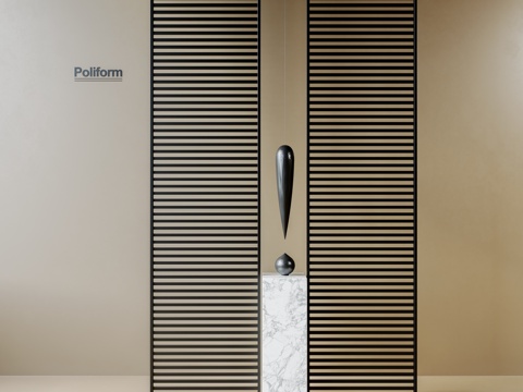  现代意式隔断 屏风 雕塑3d模型 