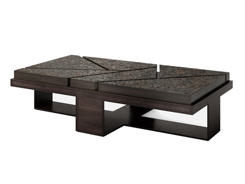  现代茶几su模型 