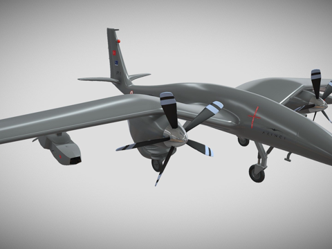  阿肯哲无人机3d模型 