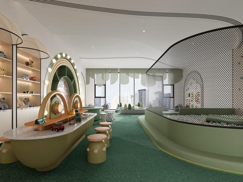  室内儿童游乐场3d模型 