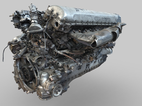  梅林发动机3d模型 