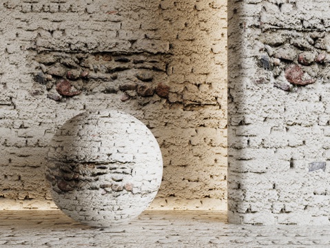  现代砖墙 青石砖墙 脏旧砖墙 仿古砖墙 工业砖墙3d模型 