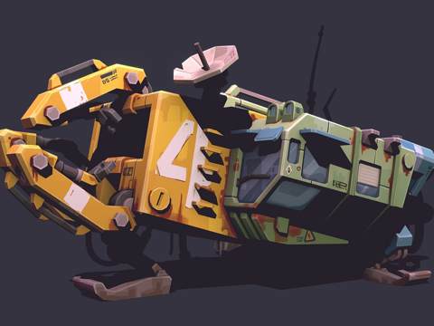  垃圾收集车3d模型 