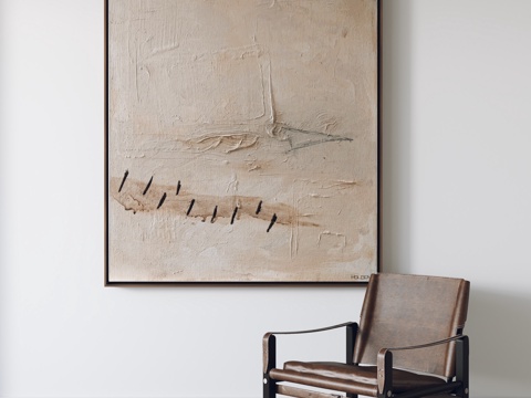  现代挂画 装饰画 客厅挂画 玄关挂画 书房挂画 单椅3d模型 