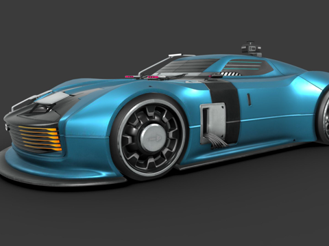  RAY - 复古未来网络汽车3d模型 