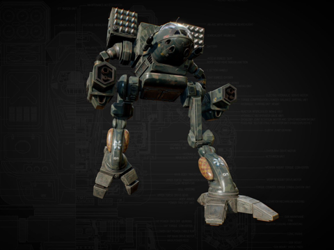  氏族之狼战斗机甲3d模型 