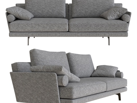  三人沙发3d模型 