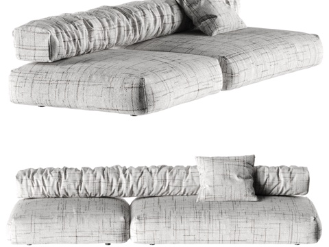  BOCA FLUX SOFA现代多人人沙发  模块沙发 布艺3d模型 