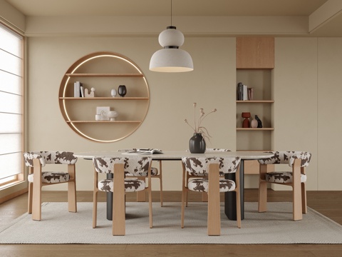  现代餐厅 餐桌椅3d模型 