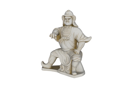 汉白玉石雕将军像su模型