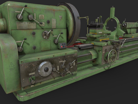  苏联重型车床1M653d模型 