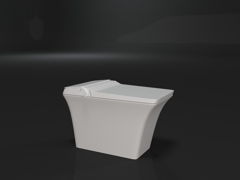  现代智能旋钮马桶3d模型 