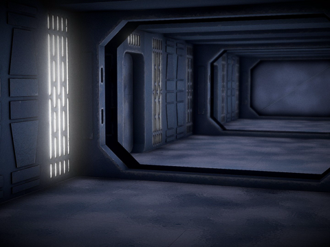  星际驱逐舰走廊3d模型 