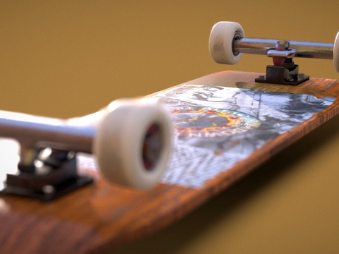  滑板 [Globe - 坠入火焰]3d模型 