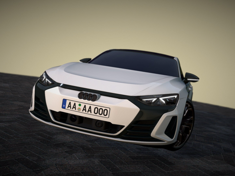  奥迪e-Tron GT - 使用Blender制作3d模型 