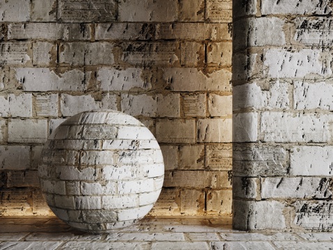  现代砖墙 青石砖墙 脏旧砖墙 仿古砖墙 工业砖墙su模型 