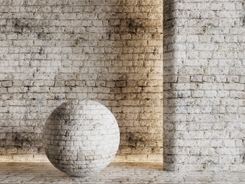  现代砖墙 青石砖墙 脏旧砖墙 仿古砖墙 工业砖墙3d模型 