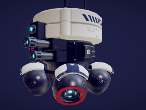  警用无人机3d模型 