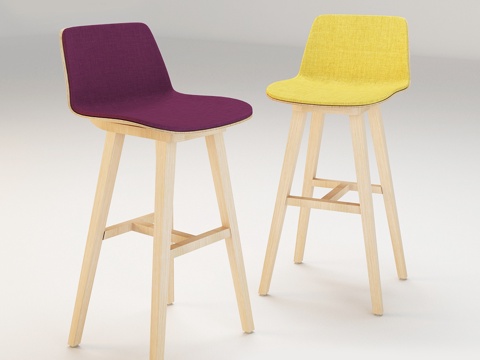  现代吧椅 吧椅 高脚椅3d模型 