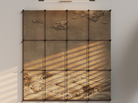  支架挂画装饰画3d模型 