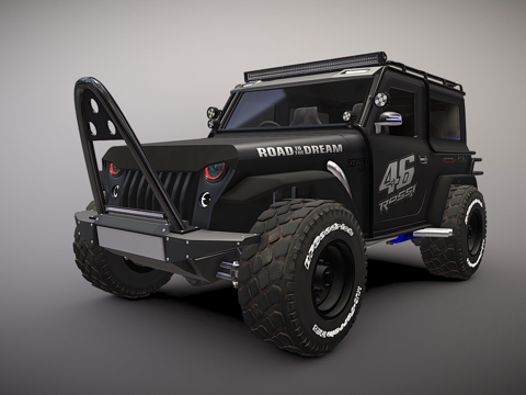  塔哈尔四驱车（2015年改装版）3d模型 