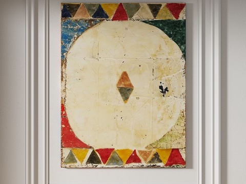  简约，抽象，侘寂，中古，装饰画3d模型 