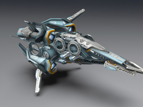  无人机V8赛博科技3d模型 