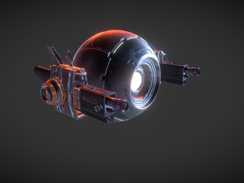  未来无人机3d模型 