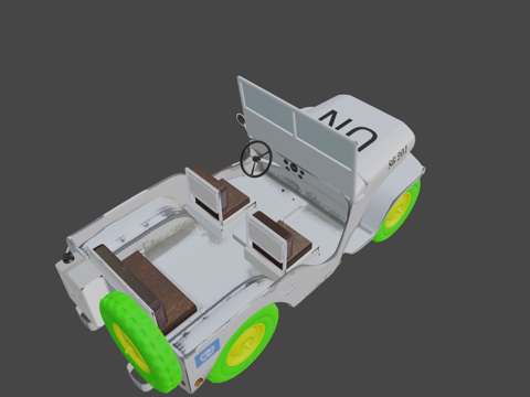  威利斯吉普UN3d模型 