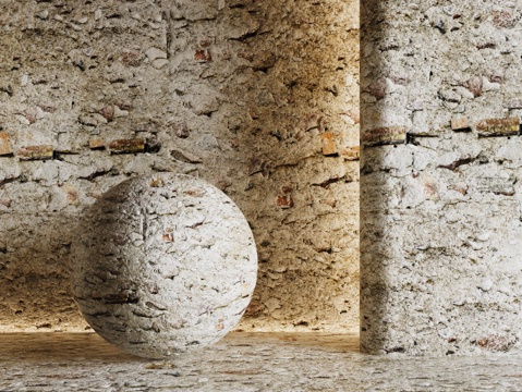  现代砖墙 青石砖墙 脏旧砖墙 仿古砖墙 工业砖墙3d模型 