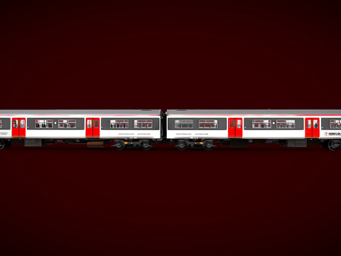  火车-威尔士运输150级DMU3d模型 