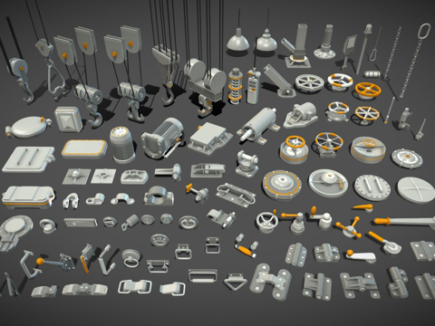  工业混搭套件5-100件3d模型 