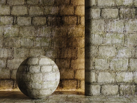 现代砖墙 青石砖墙 脏旧砖墙 仿古砖墙 工业砖墙su模型