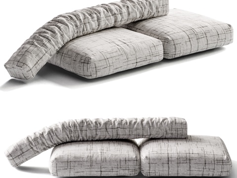  BOCA FLUX SOFA现代双人沙发 异形沙发 模块沙发3d模型 