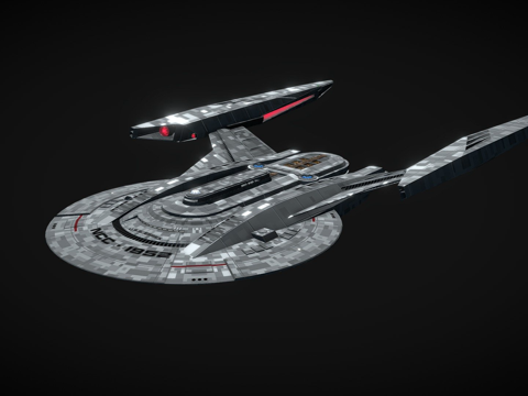  美国海军埃塞克斯号NCC-1952（星际迷航粉丝设计飞船）3d模型 