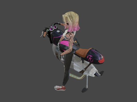  阿布里尔-女性角色3d模型 