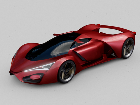  法拉利F80概念车3d模型 