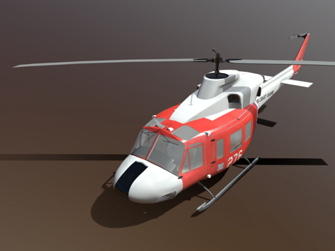  贝尔UH-1N双休伊3d模型 