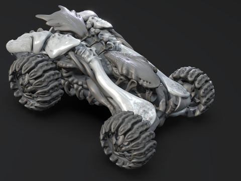  怪物汽车3d模型 