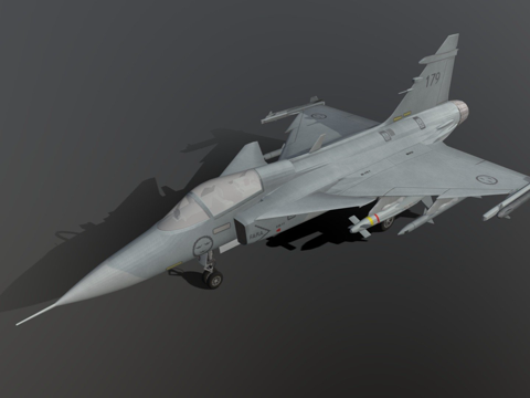  JAS39鹰狮战斗机3d模型 