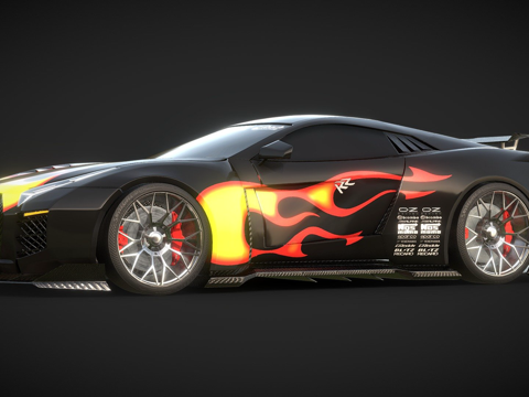  日产GTRs(极品飞车最高通缉剃刀版)3d模型 